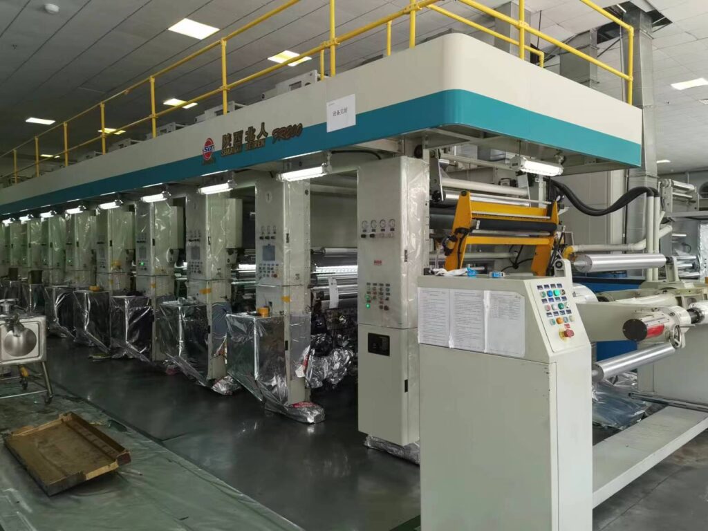 used rotogravure printing machines show on factory warehouse 